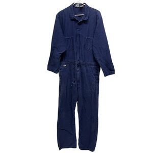 Vintage Y2K Indura By Westex Distressed Navy Blue Work Coveralls // XL